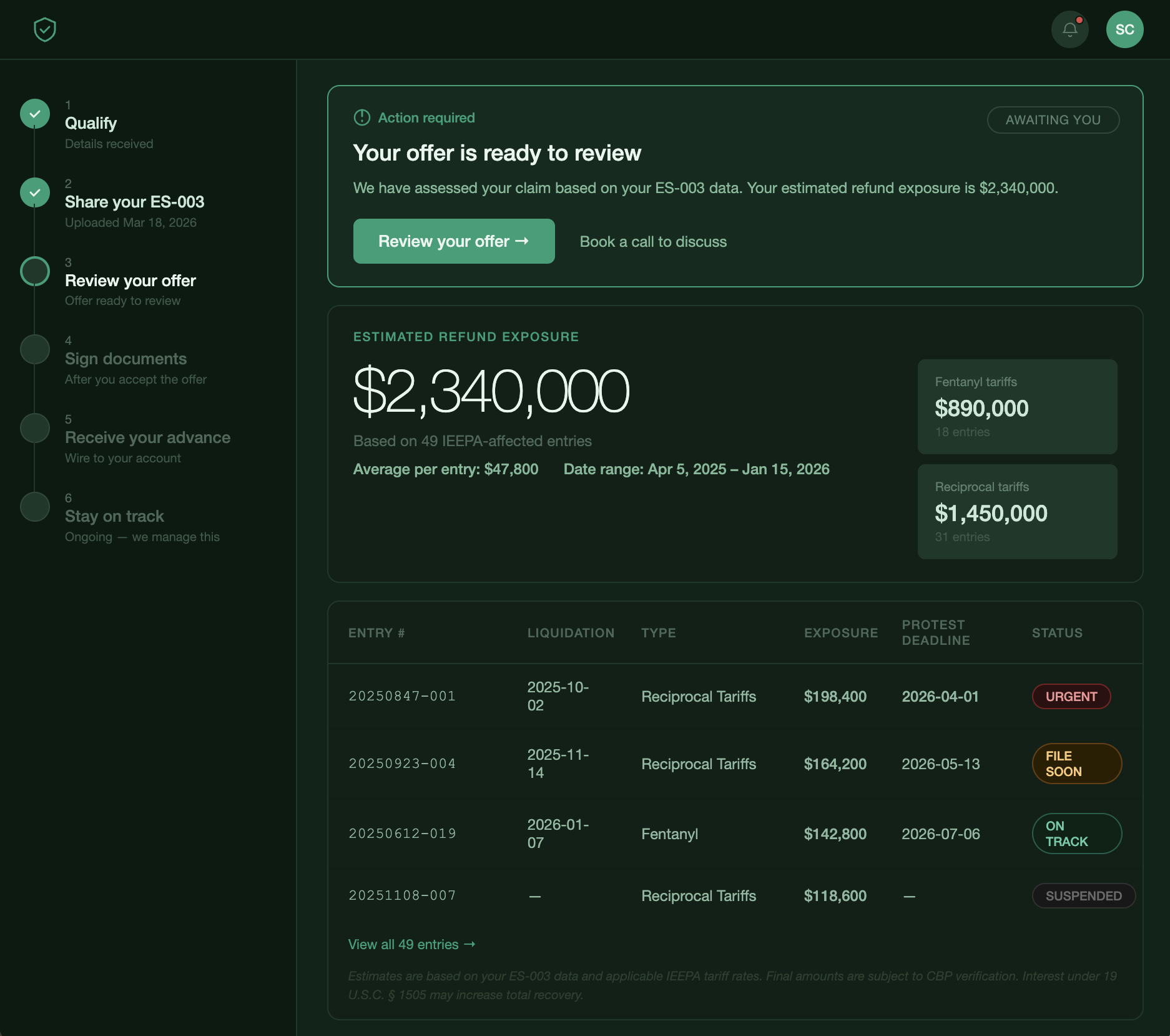 Atlas Claim Advance Turn Tariff Changes Into Working Capital — Fast illustration